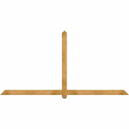 Ekena Millwork Eugene Rough Sawn Timber Gable Bracket, Western Red Cedar, 108"W x 54"H x 4"D x 4"F, 12/12 Pitch GBW108X54X0404EUG00RWR